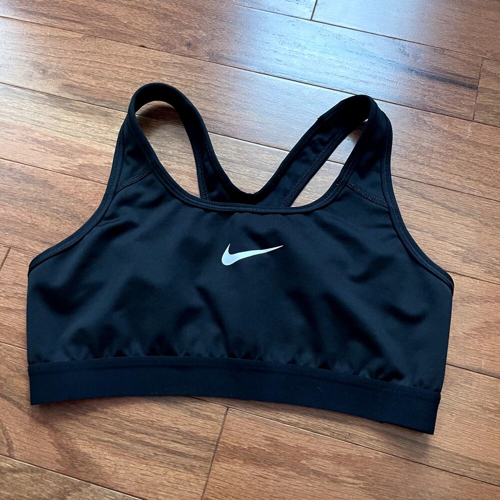 Nike Dri-Fit Black Racerback Sports Bra Size Medium